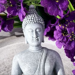 n�rbillede af gr� thailandsk buddha 