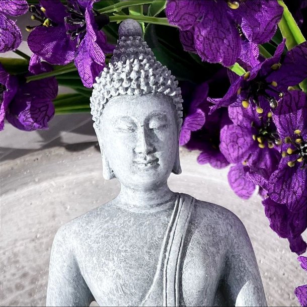 n�rbillede af gr� thailandsk buddha 