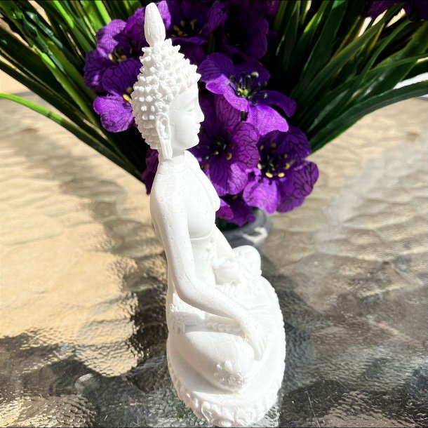Thailandsk hvid Buddha (11 cm)