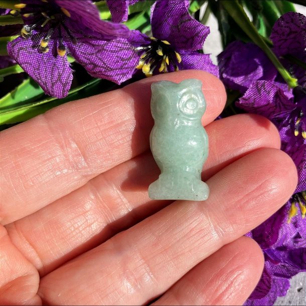 Grn Aventurin ugle (ca. 2,5 cm)