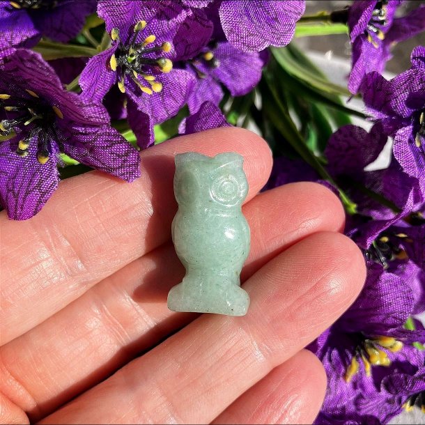 Grn Aventurin ugle (ca. 2,5 cm)