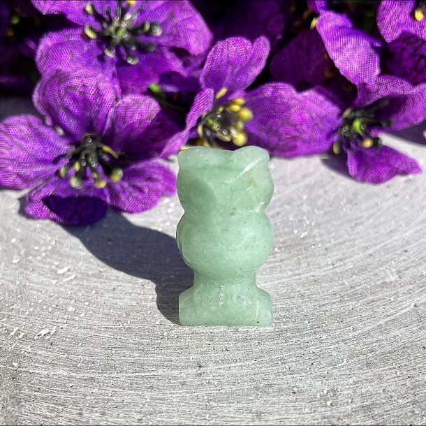 Grn Aventurin ugle (ca. 2,5 cm)