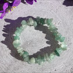 Gr�n jade chip armb�nd.