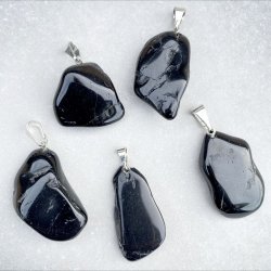 Sort Turmalin vedhng 