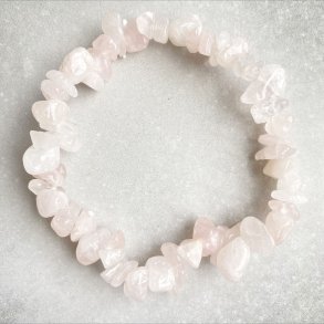 Rosakvarts chip armbnd