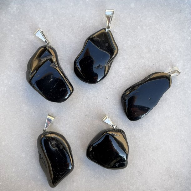 Sort Turmalin vedhng 