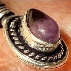 Armbnd med 2 Ametyst, smalt