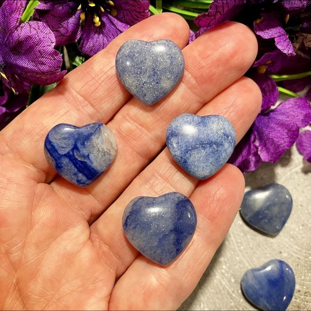 Bl Aventurin hjerte (ca. 2 cm)