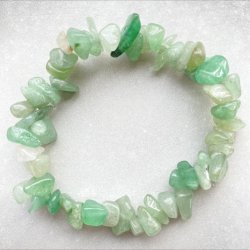 Grn Jade chip armbnd