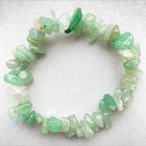 Grn Jade chip armbnd