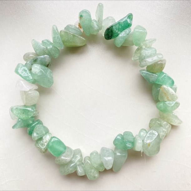 Grn Jade chip armbnd