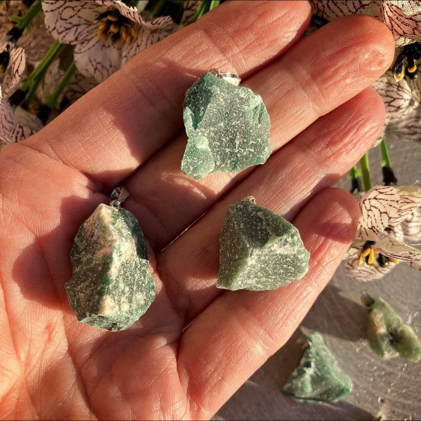 Grn Jadeit vedhng, r