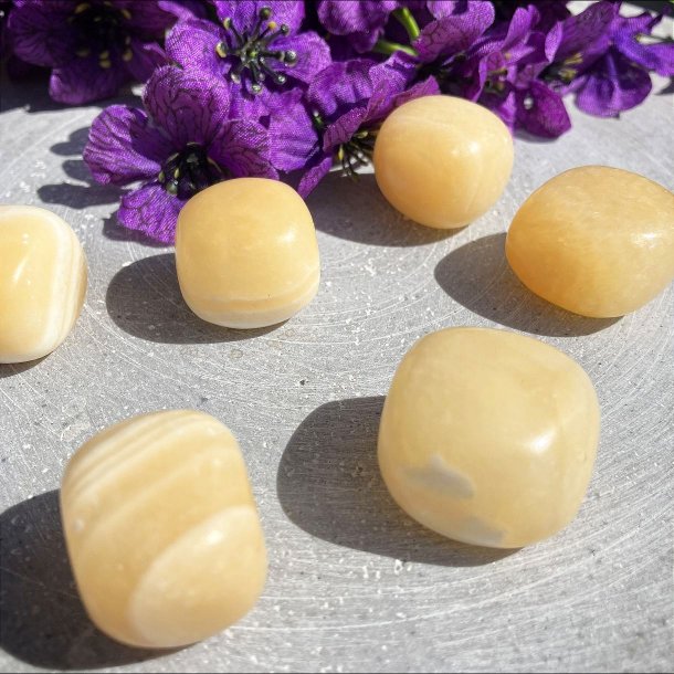 Calcit, Gul (2-3 cm)