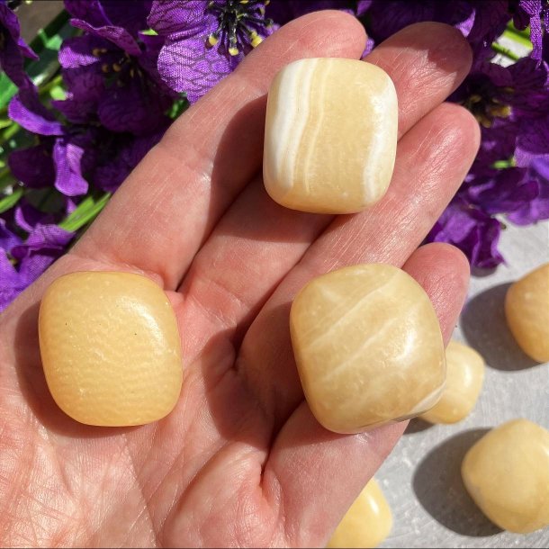 Calcit, Gul (2-3 cm)