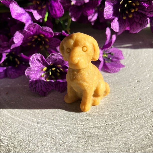 Gul Jade hund (ca. 4 cm)