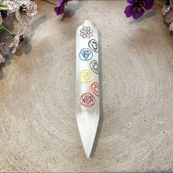 Massagestav,Satin Spar (15 cm)