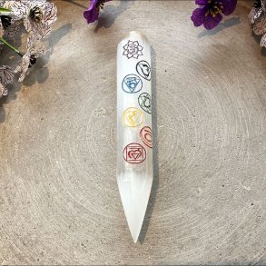 Massagestav,Satin Spar (15 cm)