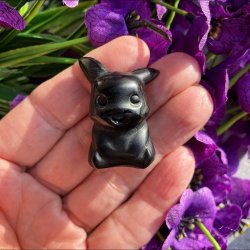 Pokmon Pikachu (ca. 3,5 cm), Sort Obsidian