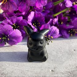 Pokmon Pikachu (ca. 3,5 cm), Sort Obsidian
