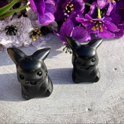 Pokmon Pikachu (ca. 3,5 cm), Sort Obsidian