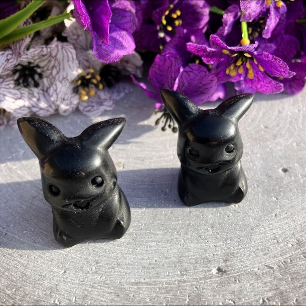 Pokmon Pikachu (ca. 3,5 cm), Sort Obsidian