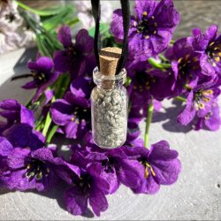 Pyrit glasflaske vedhng