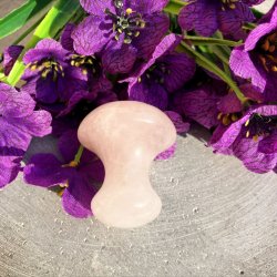 Rosakvarts Mushroom Gua Sha
