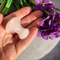 Rosakvarts Mushroom Gua Sha