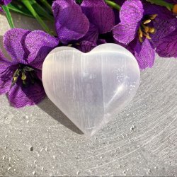 Selenit hjerte (ca. 4 cm)