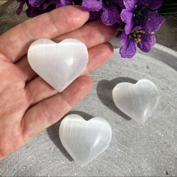 Selenit hjerte (ca. 4 cm)