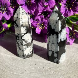 Snefnug Obsidian trn (7 cm)