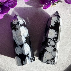 Snefnug Obsidian trn (7 cm)