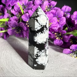 Snefnug Obsidian trn (7 cm)
