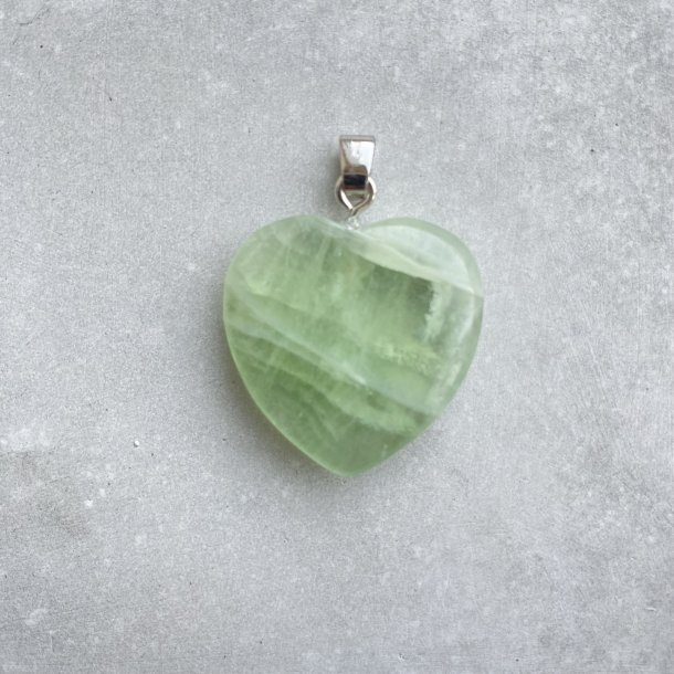 Fluorit hjerte vedhng