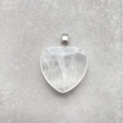 Bjergkrystal hjerte vedhng 