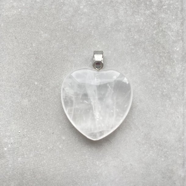 Bjergkrystal hjerte vedhng 