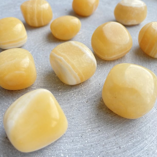 Calcit, Gul (2-3 cm)