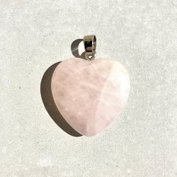 Rosakvarts hjerte vedhng