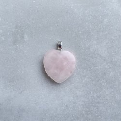 Rosakvarts hjerte vedhng