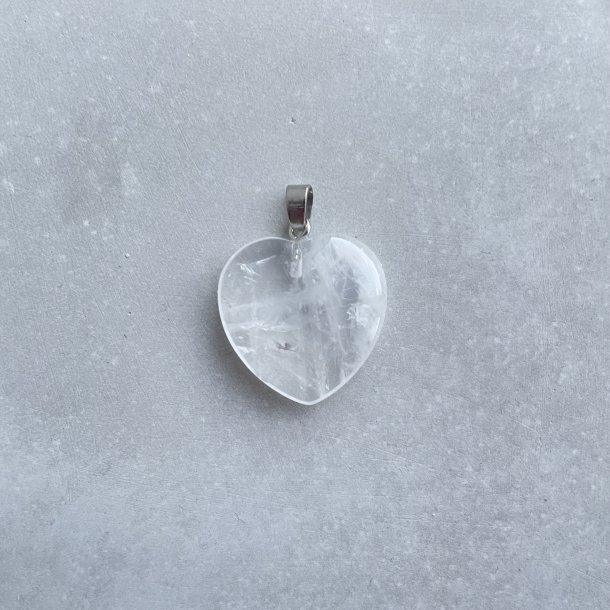 Bjergkrystal hjerte vedhng 