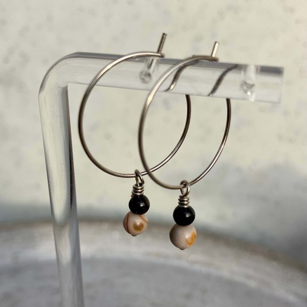 Lagurus creol reringe, 2 cm, hndlavet af Krystal Oasen i rustfrit stl med blank overflade.