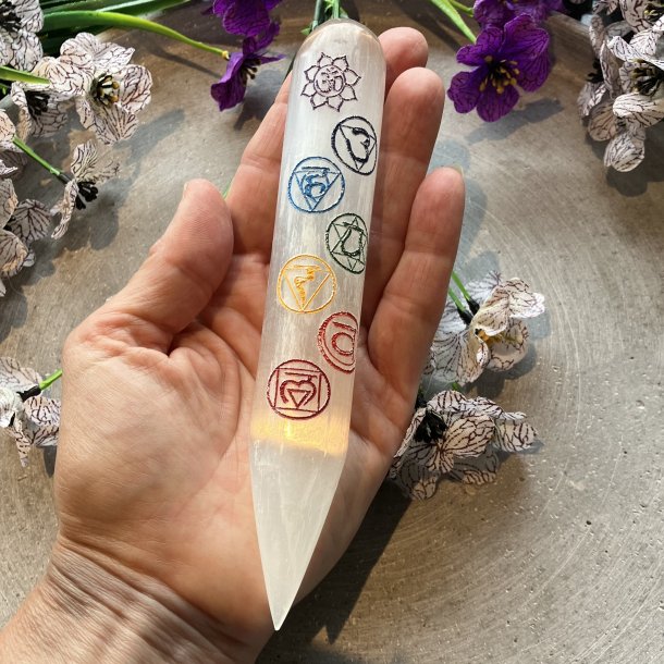 Massagestav,Satin Spar (15 cm)